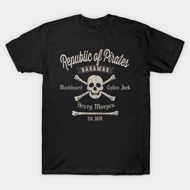 Republic Of Pirates Nassau Cool Vintage T-Shirt by Designkix